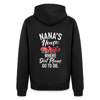 Cadeaux Nana - Veste à capuche bio Premium Unisexe - noir - Dos - Nico (187cm)