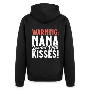 Cadeaux Nana - Veste à capuche bio Premium Unisexe - noir - Dos - Nico (187cm)