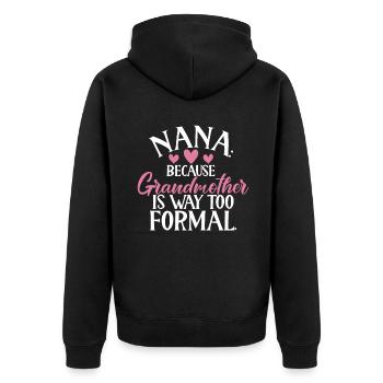 Cadeaux Nana - Veste à capuche bio Premium Unisexe - noir - Dos - Nico (187cm)