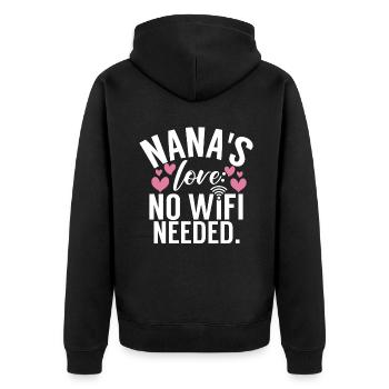 Cadeaux Nana - Veste à capuche bio Premium Unisexe - noir - Dos - Nico (187cm)