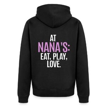Cadeaux Nana - Veste à capuche bio Premium Unisexe - noir - Dos - Nico (187cm)