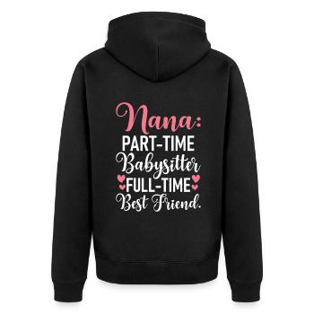 Cadeaux Nana - Veste à capuche bio Premium Unisexe - noir - Dos - Nico (187cm)