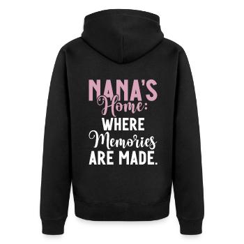 Cadeaux Nana - Veste à capuche bio Premium Unisexe - noir - Dos - Nico (187cm)