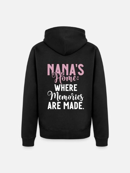 Nana Gifts - Unisex Premium Organic Zip Hoodie - black
