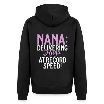 Cadeaux Nana - Veste à capuche bio Premium Unisexe - noir - Dos - Nico (187cm)
