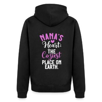 Cadeaux Nana - Veste à capuche bio Premium Unisexe - noir - Dos - Nico (187cm)
