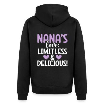 Cadeaux Nana - Veste à capuche bio Premium Unisexe - noir - Dos - Nico (187cm)