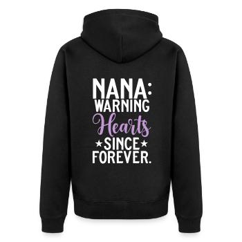 Cadeaux Nana - Veste à capuche bio Premium Unisexe - noir - Dos - Nico (187cm)