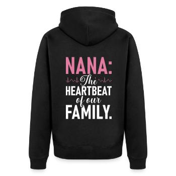 Cadeaux Nana - Veste à capuche bio Premium Unisexe - noir - Dos - Nico (187cm)