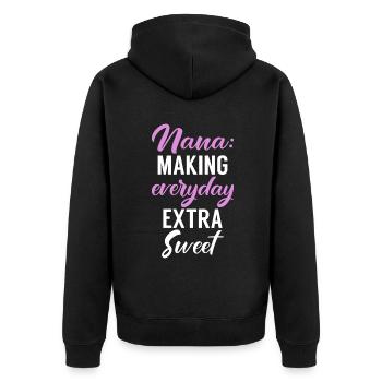 Cadeaux Nana - Veste à capuche bio Premium Unisexe - noir - Dos - Nico (187cm)