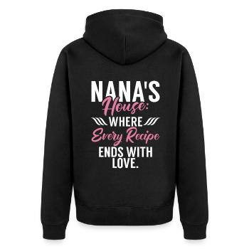 Cadeaux Nana - Veste à capuche bio Premium Unisexe - noir - Dos - Nico (187cm)