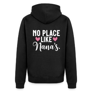 Cadeaux Nana - Veste à capuche bio Premium Unisexe - noir - Dos - Nico (187cm)