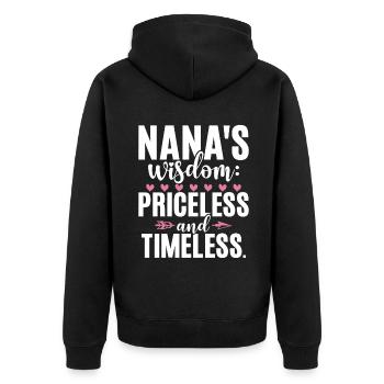 Cadeaux Nana - Veste à capuche bio Premium Unisexe - noir - Dos - Nico (187cm)