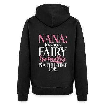 Cadeaux Nana - Veste à capuche bio Premium Unisexe - noir - Dos - Nico (187cm)