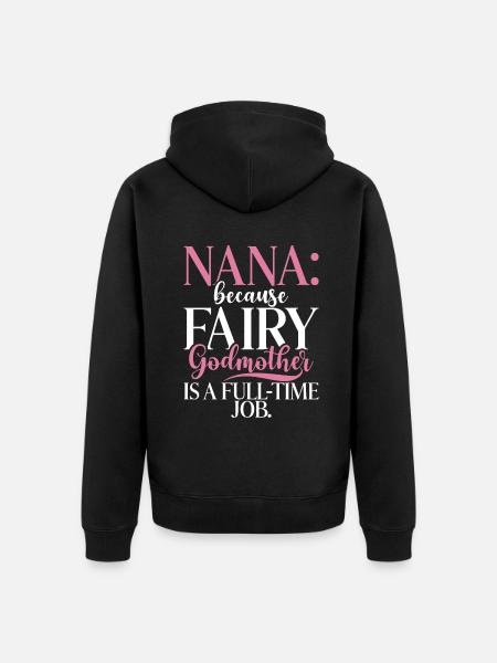 Nana Gifts - Unisex Premium Organic Zip Hoodie - black