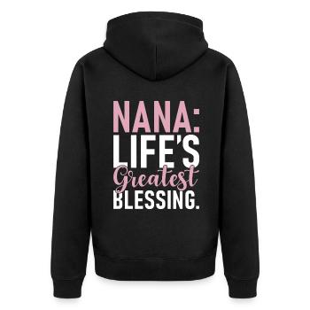 Cadeaux Nana - Veste à capuche bio Premium Unisexe - noir - Dos - Nico (187cm)