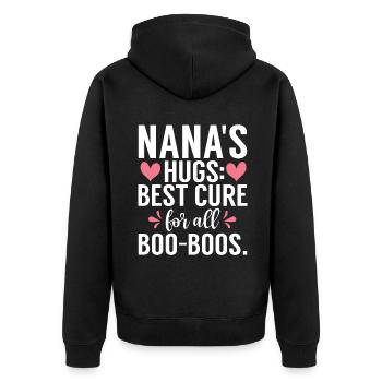 Cadeaux Nana - Veste à capuche bio Premium Unisexe - noir - Dos - Nico (187cm)