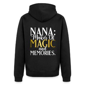 Cadeaux Nana - Veste à capuche bio Premium Unisexe - noir - Dos - Nico (187cm)