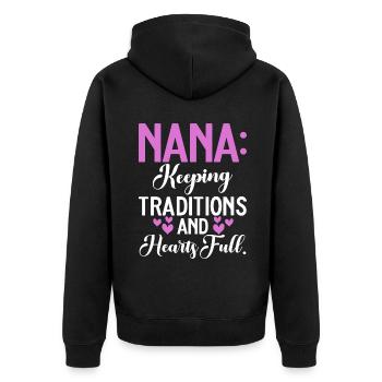 Cadeaux Nana - Veste à capuche bio Premium Unisexe - noir - Dos - Nico (187cm)