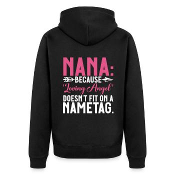 Cadeaux Nana - Veste à capuche bio Premium Unisexe - noir - Dos - Nico (187cm)