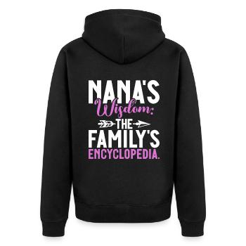 Cadeaux Nana - Veste à capuche bio Premium Unisexe - noir - Dos - Nico (187cm)