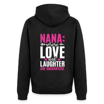 Cadeaux Nana - Veste à capuche bio Premium Unisexe - noir - Dos - Nico (187cm)