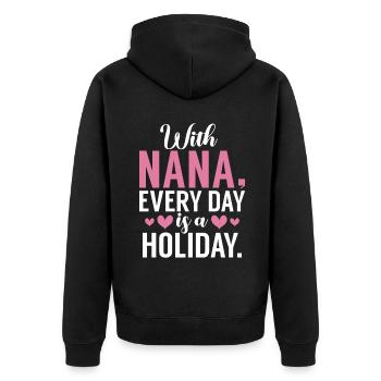 Cadeaux Nana - Veste à capuche bio Premium Unisexe - noir - Dos - Nico (187cm)