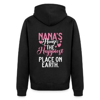 Cadeaux Nana - Veste à capuche bio Premium Unisexe - noir - Dos - Nico (187cm)