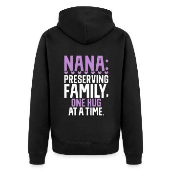 Cadeaux Nana - Veste à capuche bio Premium Unisexe - noir - Dos - Nico (187cm)