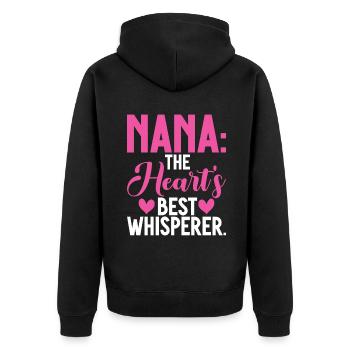 Cadeaux Nana - Veste à capuche bio Premium Unisexe - noir - Dos - Nico (187cm)