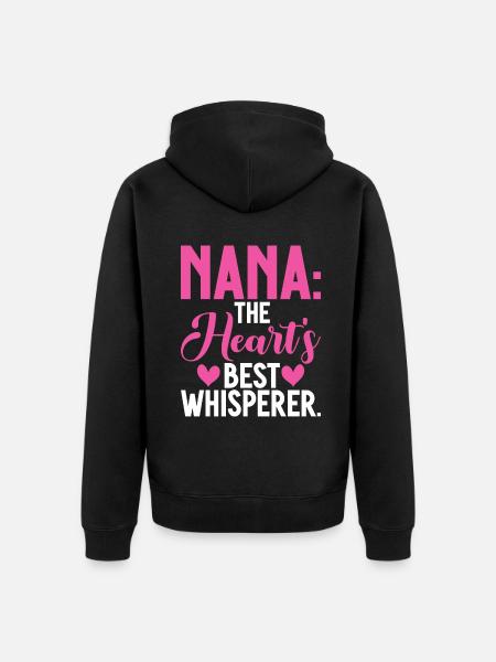 Nana Gifts - Unisex Premium Organic Zip Hoodie - black