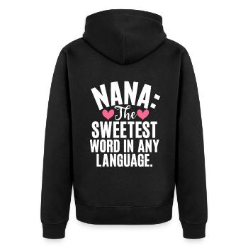 Cadeaux Nana - Veste à capuche bio Premium Unisexe - noir - Dos - Nico (187cm)