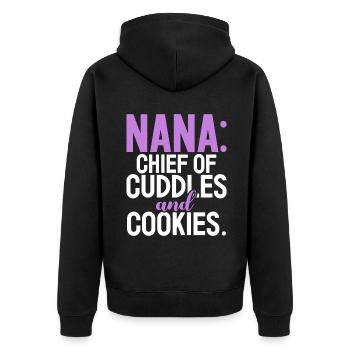 Cadeaux Nana - Veste à capuche bio Premium Unisexe - noir - Dos - Nico (187cm)