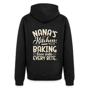 Cadeaux Nana - Veste à capuche bio Premium Unisexe - noir - Dos - Nico (187cm)