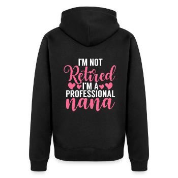 Cadeaux Nana - Veste à capuche bio Premium Unisexe - noir - Dos - Nico (187cm)