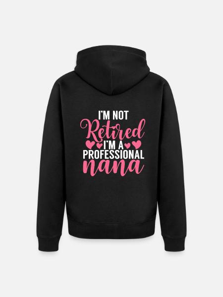 Nana Gifts - Unisex Premium Organic Zip Hoodie - black