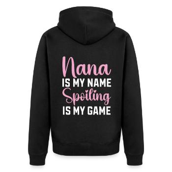 Cadeaux Nana - Veste à capuche bio Premium Unisexe - noir - Dos - Nico (187cm)