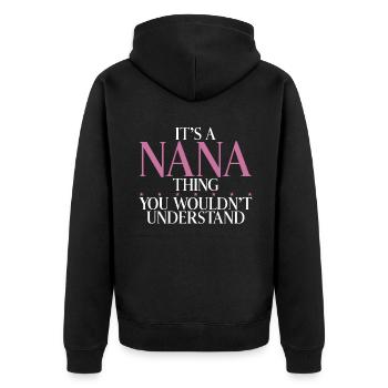 Cadeaux Nana - Veste à capuche bio Premium Unisexe - noir - Dos - Nico (187cm)