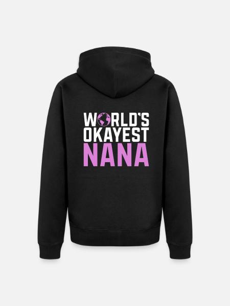Nana Gifts - Unisex Premium Organic Zip Hoodie - black