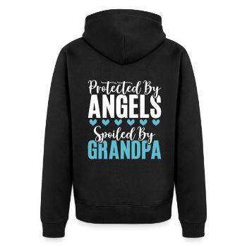 Granddaughter Gifts - Unisex Premium Organic Zip Hoodie - black - Back - Nico (187cm)