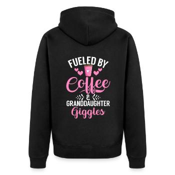 Granddaughter Gifts - Unisex Premium Organic Zip Hoodie - black - Back - Nico (187cm)