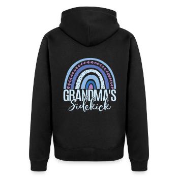 Granddaughter Gifts - Unisex Premium Organic Zip Hoodie - black - Back - Nico (187cm)