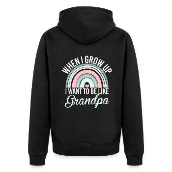 Granddaughter Gifts - Unisex Premium Organic Zip Hoodie - black - Back - Nico (187cm)