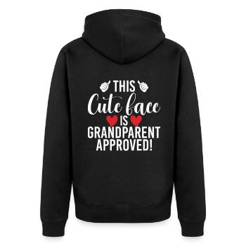 Granddaughter Gifts - Unisex Premium Organic Zip Hoodie - black - Back - Nico (187cm)