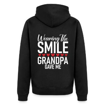 Granddaughter Gifts - Unisex Premium Organic Zip Hoodie - black - Back - Nico (187cm)