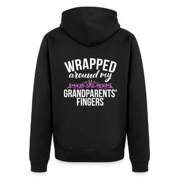 Granddaughter Gifts - Unisex Premium Organic Zip Hoodie - black - Back - Nico (187cm)