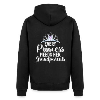 Granddaughter Gifts - Unisex Premium Organic Zip Hoodie - black - Back - Nico (187cm)