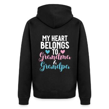 Granddaughter Gifts - Unisex Premium Organic Zip Hoodie - black - Back - Nico (187cm)