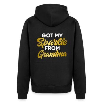 Granddaughter Gifts - Unisex Premium Organic Zip Hoodie - black - Back - Nico (187cm)