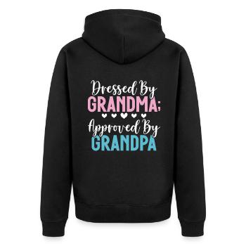 Granddaughter Gifts - Unisex Premium Organic Zip Hoodie - black - Back - Nico (187cm)